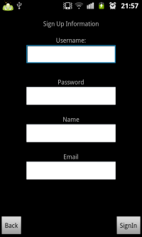  Sign Up Screen